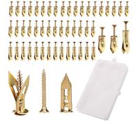 100PCS Self Drilling Anchor Screws Plasterboard Fixings Drywall Anchor Drywall Screws Dry Wall AnChoR ScrewS Plaster Board Wall Fixing (50 Anchors + 50 ScrEwS)