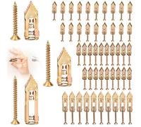 100Pcs Self Drilling Drywall Anchors with Screws Kit, 3 Sizes Drywall Anchors, No Drill Needed, Plasterboard Fixings Suitable for Hanging Wall Lamps, Picture Frames and Clocks (50 Anchors + 50 Screws)