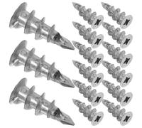 100pcs Self Drilling Drywall Anchors Zinc Alloy Spiral Wall Fixings | Jagged Grip Design, Expands after Screwing, Suitable for Hollow Walls, Bathroom Organisation and Household Mounting