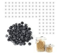 100pcs Self-Healing Injection Ports & 100pcs Synthetic Filter Sticker, Mushroom Growing Supplies for Spawn Bags & Jar Lids