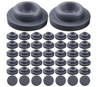 100Pcs Self Healing Injection Ports, 20mm Film-Coated Rubber Stoppers, Mushroom Growing Supplies for Glass Vial and Liquid Culture Jars, Liquid Culture Lids