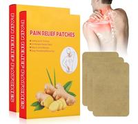 100pcs Self-Heating Ginger Patches for Pain Relief, Deep Hot Compress Pad for Lymph, Promote Blood Circulation, Natural Herbal Patches for Shoulder, Neck, Waist, Back, Hand, Foot, Knee & Joint