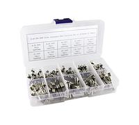 100Pcs/Set 5x20mm Quick Blow Glass Tube Fuse Assorted Kits,Fast-Blow Glass Fuses 0.2A 0.5A 1A 2A 3A 5A 8A 10A 15A 20A Protected circuits