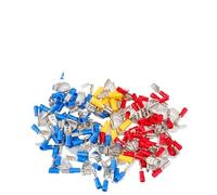 100Pcs/Set Multicolor Piggy Back Spade Terminal Fully Insulated Butt Splice Wire Cable Crimp Electrical Terminators Connector