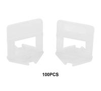 100pcs/Set Plastic Disposable Floor Wall Ceramic Tile Leveling Clips Spacers,Single Use Tiling Tool for DIY Enthusiasts and Professional Construction Teams (Width 1.0mm)