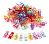 100pcs Sewing Fabric Clips,Assorted Colors Fabric Clips for Sewing Quilting Supplies Crafting Tools,Multipurpose Premium Plastic Quilting Clips,Sewing Supplies, Sewing Notions