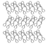 100pcs Sewing Hook and Eye Closure Metal Silver for Bra Waistbands | Hand Sew Install, Not Easy to Deform, for Makers and DIY Crafters, Quick Garment Fix