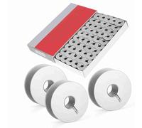 100PCS Sewing Machine Bobbins, 20x8x7mm Aluminum Bobbins with Storage Box Universal Lightweight Thread Bobbin Empty Spool for Home Sewing Apparel