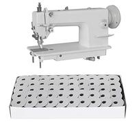 100Pcs Sewing Machine Bobbins, Aluminum Bobbins Replacement Without Holes Universal Sewing Machine Accessories for Home Repair Craft Projects (6-5 Flat Shuttle core)