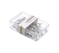 100pcs Sewing Pins Pin for 100 Set DIY Projects Ewing Straight Fabric Multicolor Pearlized Head Long Quilting Learn How to Sew Kits for (White, A)