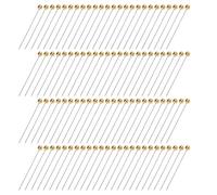 100Pcs Sewing Pins, Plastic Gold Ball Head Straight Pins Quilting Pins for Fabric, Dressmaker Jewelry DIY Decoration, Art Craft and Sewing Projects