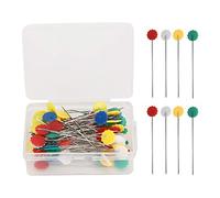 100Pcs Sewing Pins Stitching Fixing Color Needle Household DIY Handmade Jewelry Components (Deep Plum Blossom)