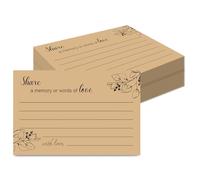 100Pcs Share a Memory Card Set, Funeral Memorial Cards, Memory Cards for Celebration of Life, Keepsake Card for Funeral Anniversary Graduation Birthday Wedding, Alternative to A Book of Condolence