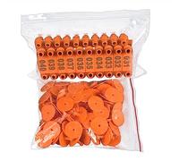 100PCS Sheep Goat Pig Cattle Beef Cow Ear Tags With Number Printed For Farm Animals Identification Card Fade-Resistant Animal Ear Tags Multiple Colour Number Animal Ear Tags Small Animal Ear Tags Ear