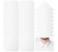100PCS Shirt Collar Stiffeners Polo Collars Stays for Men's Dress Shirts, No Curl Stiffs Collar Inserts Triangle Collars Support Anti-Warping Edge Sticker for Women and Men Any Shirt