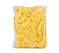100Pcs Shower Cap Ear Protection Free Size Bath Waterproof Transparent Hair For Trave,Spa Hotel(Yellow)
