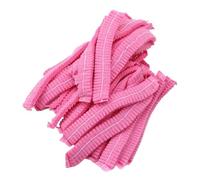 100Pcs Shower Cap Transparent Elastic Bathroom Products For Trave,Spa Hotel(Pink)