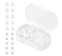 100Pcs Silicone Earring Backs, 2 Styles Clear Earring Backs Replacement Stoppers Earrings Back Clutch Stoppers Replacement Kits for Stud Post Fishhook Earrings for Droopy Ears