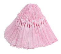 100pcs Silky Handmade Craft Tassels Mini Pendant for DIY Bookmark, Keychain, Garland, Graduation Cap, Curtains, Jewelry Making, Party Decoration, Sewing, Cushions and Home Decor (Water Pink)