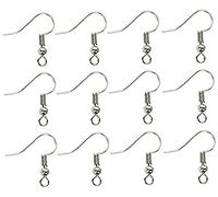 100pcs Silver Plated Earring Hooks Stainless Steel Earring Hooks Ear Wires Hypo-allergenic Fish Earring Hooks with Ball and Coil for Jewelry Making Convenient Design