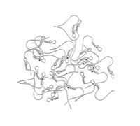 100Pcs Silver Plated Surgical Steel Earring Hooks Hypo-Allergenic Ear Ring Accessories