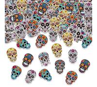 100PCS Skull Party Confetti Halloween Day of the Dead Theme Party Decorations Baby Shower Baby Boy Girl Table Confetti for Kids Birthday Decorations Supplies