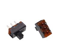 100pcs Slide Switch 2 Position 3 Pin SPDT 1P2T Through Hole PCB Panel Vertical Knob Height 4.0mm SS12F17G4 EFDSVUHE