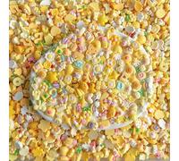 100Pcs Slime Charms Cute Set Mini Bulk Mixed Resin Charms Set Ornament Resin Flatback Craft for Scrapbooking Jewelry Making Hairpin Decors (Yellow)