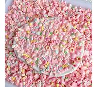 100Pcs Slime Charms Cute Set Mini Bulk Mixed Resin Charms Set Ornament Resin Flatback Craft for Scrapbooking Jewelry Making Hairpin Decors (Pink)