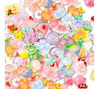 100Pcs Slime Charms, Decorative Additions for Craft Projects, Random Mix of Colours and Shapes, Versatile Embellishments for Creative Activities, Durable Design for Repeated Use