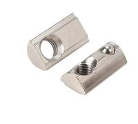 100pcs Slot nut M3 M4 M5 M6 M8 Roll in Spring T-nut with Ball for Aluminum Extrusion Profile 20 Series(20-M4 100pcs)