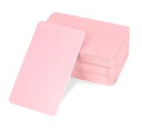 100PCS Small Blank Paper Message Note Business Cards 3.5x2'' Pink Paper Cardstock Mini Index Cards Greeting Place Name Vocabulary Word Flash Card Double Sided for DIY Gift Tags Label