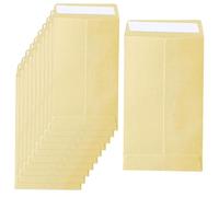 100Pcs Small Brown Envelopes, Self-Adhesive Seed Seed Packets Kraft Paper Coin Money Envelopes for Wages, Seeds, Coins, Beads or Stamps(10x6cm/3.9x2.4inch)