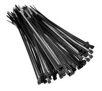 100pcs Small Cable Ties Black,Plastic Small Black Zip Reusable Cable Wire Bag Ties 100mm, Secure Self-Locking Nylon High Tensile Strength Premium Wraps for Home,Office,Cables,Wires,Garden,DIY Projects