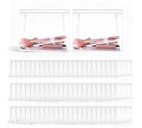 100pcs Small Clear Makeup Bag 7.9"× 5.9"× 2" Reusable Plastic Zipper Pouches Mini Clear Zipper Pouch Travel Plastic Cosmetic Organizer Transparent Waterproof for Toiletries Swimsuit Bikini Bathing