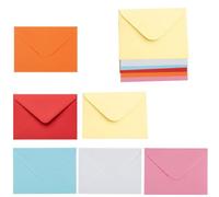 100PCS Small Envelopes, Gift Envelope, Mini Envelopes, Small Coloured Card, Small Card for Gift Cards, Office, Wedding, Festival, Party Supplies (3.94 * 2.76in)
