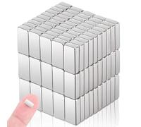 100pcs Small Magnets, N52 Fridge Magnets Neodymium Bar Magnets, Muti-Use Strong Strips Magnets for Whiteboard, Small Rectangle Tiny Magnets for Crafts, Refrigerator, DIY, Office, Notice Board Magnets