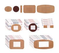 100pcs Small Plasters, 5 Sizes & Shapes Flexible Fabric Adhesive Breathable Bandages Wound Protection and Hides Skin Spots for Face Nose Hands Tiny Incisions