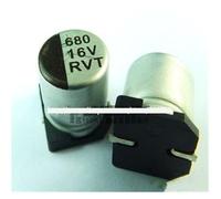 100PCS SMD aluminum electrolytic capacitor 16V680UF 680UF 16V 10 * 10.5MM IDGTTLDF