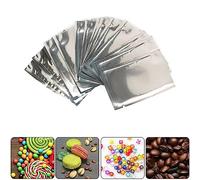100PCS Smell Proof Mylar Aluminium Foil Bags Heat Seal Storage Bags Pouches Food Storage Vacuum Sealer Waterproof Reusable with Clear Window Silver/Clear one Side (100 Pack, 4" x 6"/10cm x 15cm)