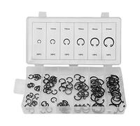 100pcs Snap Retaining Ring Circlip Assortment Set 11mm 21mm 6 Sizes with Box Durable A3 Steel Circlips for Shaft Groove Rotation Prevention Lateral Movement Prevention for