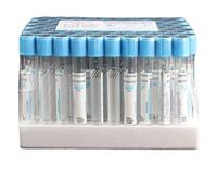 100pcs Sodium Citrate 1:9 Blood Collection Tubes, Blue Top Vacuum Tubes for Coagulation & PRP Testing, Sterile PET/Glass, 3ml 5ml 10ml Options(Glass 5ml)