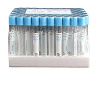 100pcs Sodium Citrate 1:9 Blood Collection Tubes, Blue Top Vacuum Tubes for Coagulation & PRP Testing, Sterile PET/Glass, 3ml 5ml 10ml Options(PET 10ml)