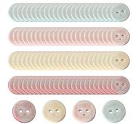 100pcs Soft 4-Hole Baby Buttons for Cardigans and Knitting - Craft Projects, Easy to Sew in Assorted Colors