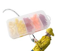 100pcs Soft Fishing Lure Kit Soft PVC Fishing Lure Kit Fake Earthworm | Improved Softness Fake Earthworm Fishing Lures Effective Fishing Lures for Adults Bar