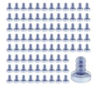 100Pcs Soft Stem Bumper Anti-Slip Clear Rubber Grippers Embedded Self-Adhesive Stop Wall Protector Rubber Durable Glass Table Top Bumpers for Furniture Cabinet Door