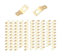 100Pcs Solderless Electrical Spades Connectors 1/4Inch Male Tabs Crimps Brass Terminals for Various Applications Brass Connectors