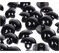 100pcs Solid Eyes Mushroom Beads Black Plastic Safety Eyes DIY Sewing Crafting Buttons for Bear Doll Puppet Plush Animal Tosy 10mm