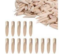 100pcs Solid Wood Pocket Hole Plugs, 4.7cm Solid Wooden Dowels, Pocket Hole Jig Wood Dowels, Dowel Jig Doweling Jigs Pocket Hole Screws for Inclined and Vertical Holes Plug Holes