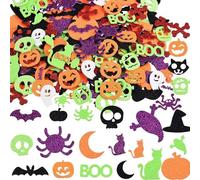 100Pcs Sparkly Halloween Foam Stickers,Self Adhesive Halloween Stickers for Halloween Party Arts and Crafts Decoration,Trick or Treat Party Bag Fillers,Funny Crafts Sticker Halloween Party Favor